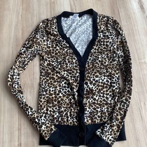 Leopard Print Cotton Lightweight Cardigan